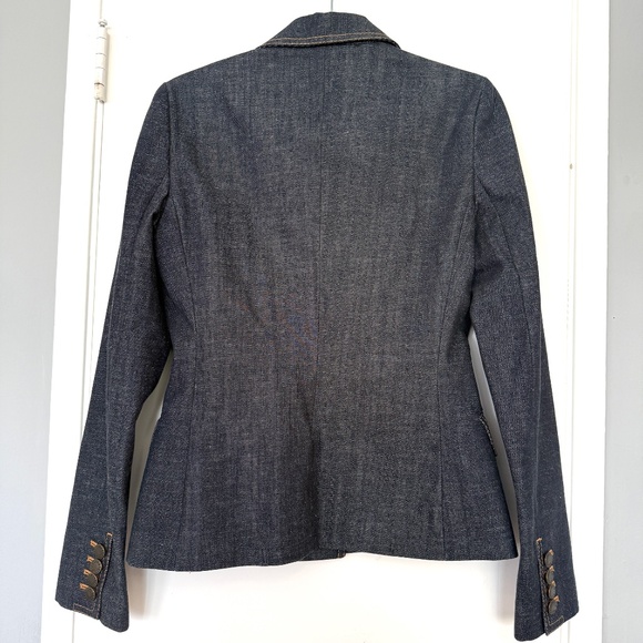 NWOT VTG Dolce & Gabbana Y2K Denim Blazer Leopard Print Womans SZ M - Picture 7 of 17